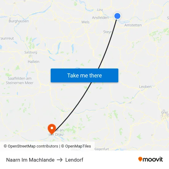 Naarn Im Machlande to Lendorf map