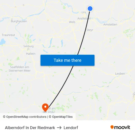 Alberndorf In Der Riedmark to Lendorf map