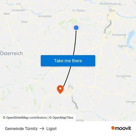 Gemeinde Türnitz to Ligist map