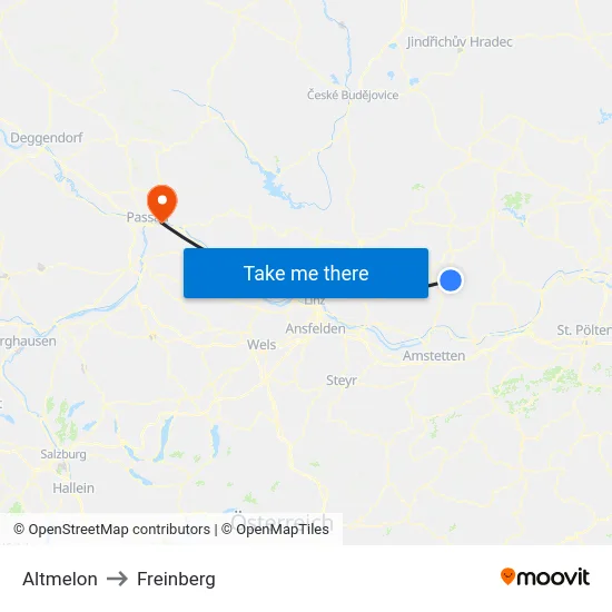 Altmelon to Freinberg map