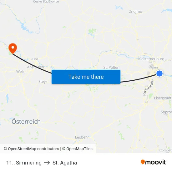 11., Simmering to St. Agatha map