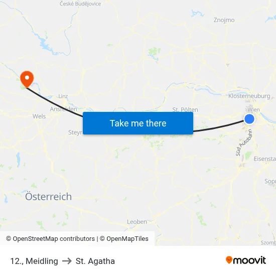 12., Meidling to St. Agatha map