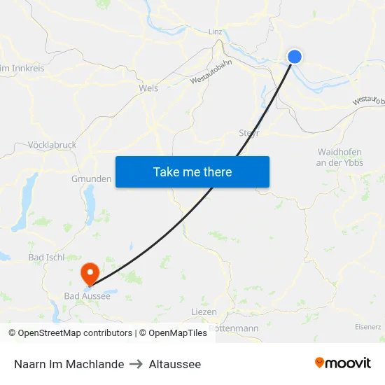 Naarn Im Machlande to Altaussee map