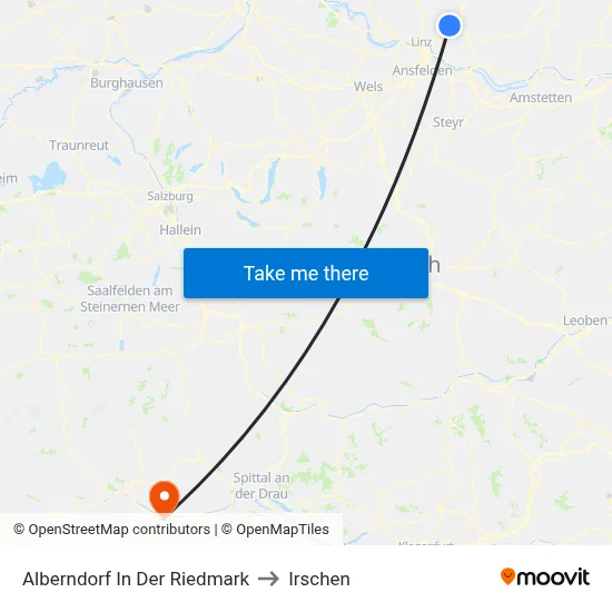 Alberndorf In Der Riedmark to Irschen map