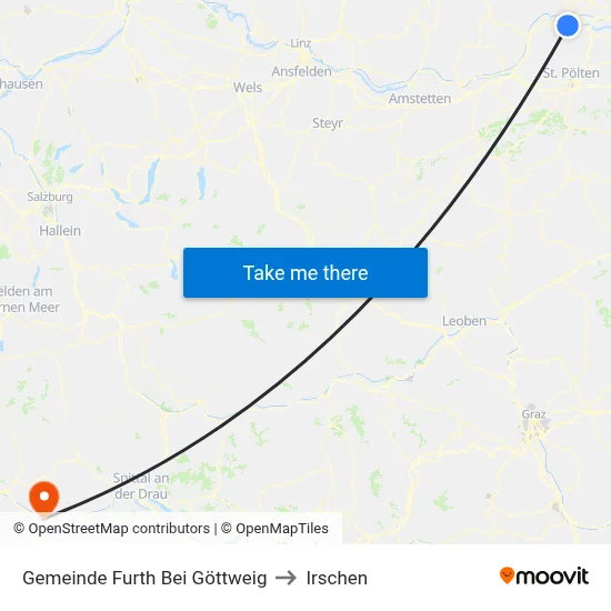 Gemeinde Furth Bei Göttweig to Irschen map