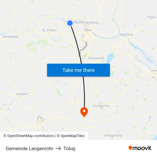 Gemeinde Langenrohr to Tobaj map