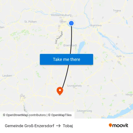 Gemeinde Groß-Enzersdorf to Tobaj map