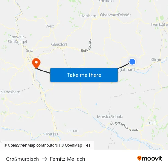 Großmürbisch to Fernitz-Mellach map