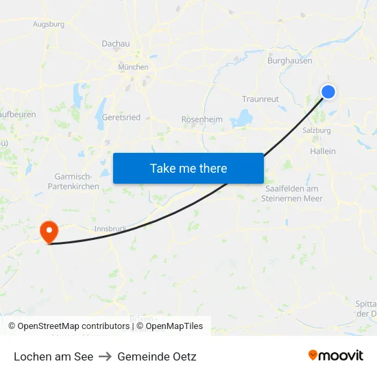Lochen am See to Gemeinde Oetz map