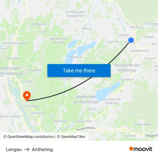 Lengau to Anthering map