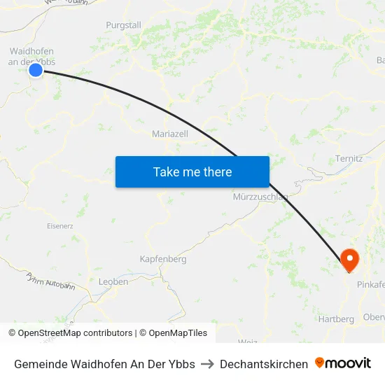 Gemeinde Waidhofen An Der Ybbs to Dechantskirchen map