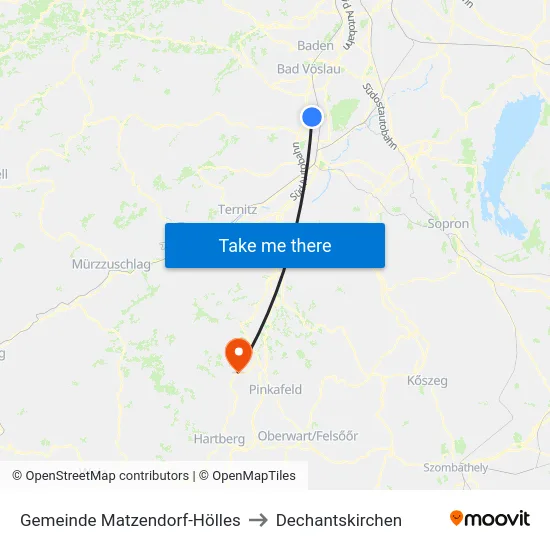 Gemeinde Matzendorf-Hölles to Dechantskirchen map