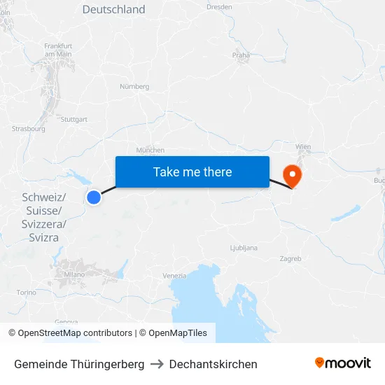 Gemeinde Thüringerberg to Dechantskirchen map