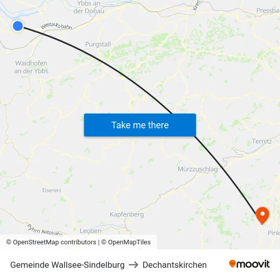 Gemeinde Wallsee-Sindelburg to Dechantskirchen map