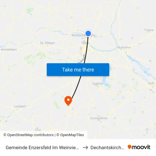 Gemeinde Enzersfeld Im Weinviertel to Dechantskirchen map