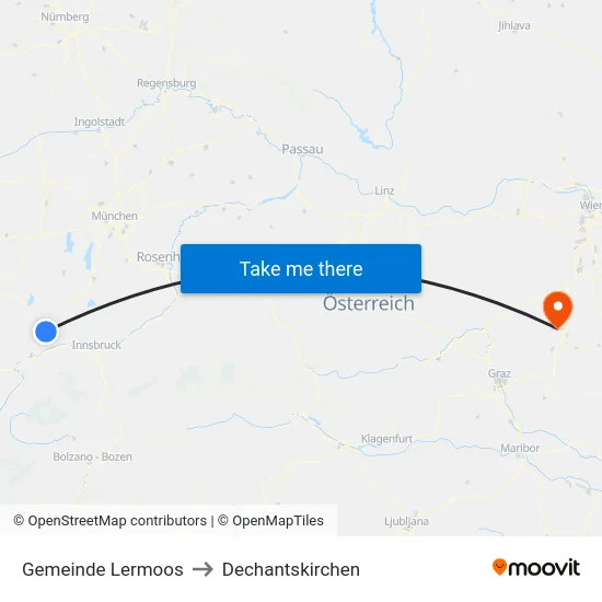 Gemeinde Lermoos to Dechantskirchen map