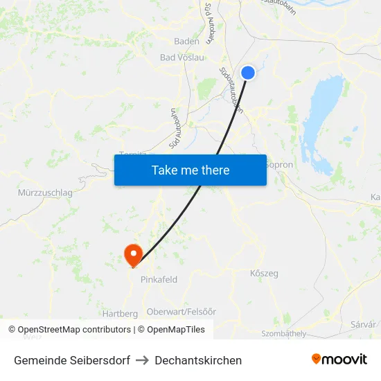 Gemeinde Seibersdorf to Dechantskirchen map