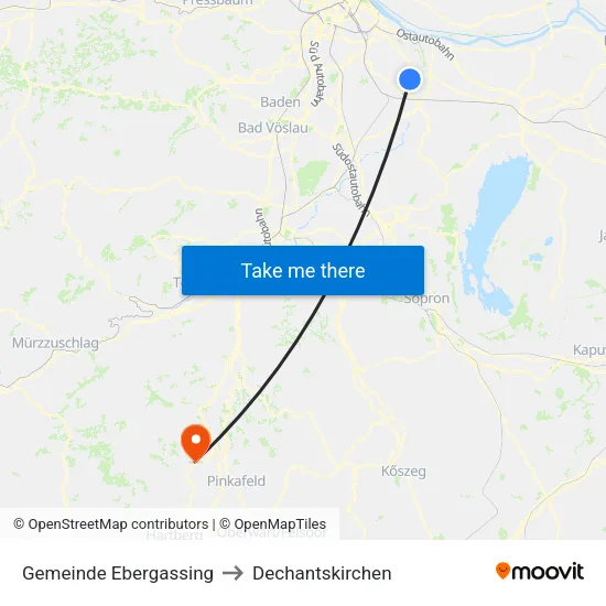 Gemeinde Ebergassing to Dechantskirchen map