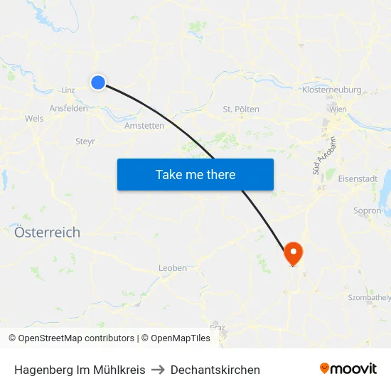 Hagenberg Im Mühlkreis to Dechantskirchen map