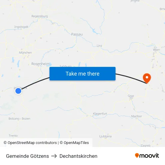 Gemeinde Götzens to Dechantskirchen map