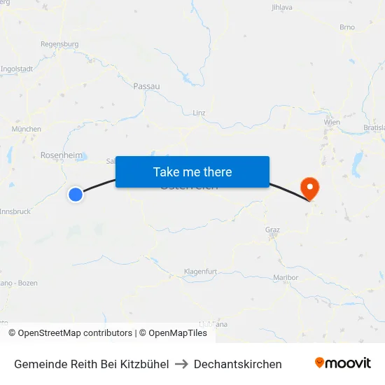 Gemeinde Reith Bei Kitzbühel to Dechantskirchen map