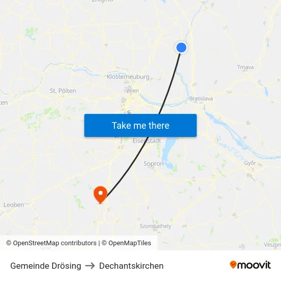 Gemeinde Drösing to Dechantskirchen map