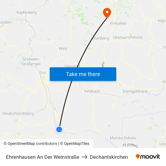 Ehrenhausen An Der Weinstraße to Dechantskirchen map