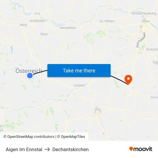 Aigen Im Ennstal to Dechantskirchen map
