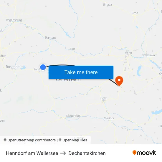 Henndorf am Wallersee to Dechantskirchen map
