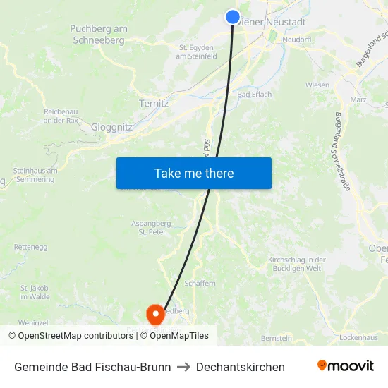 Gemeinde Bad Fischau-Brunn to Dechantskirchen map
