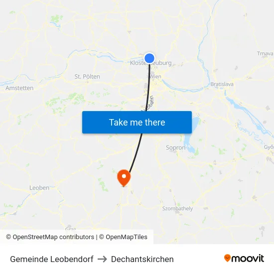 Gemeinde Leobendorf to Dechantskirchen map