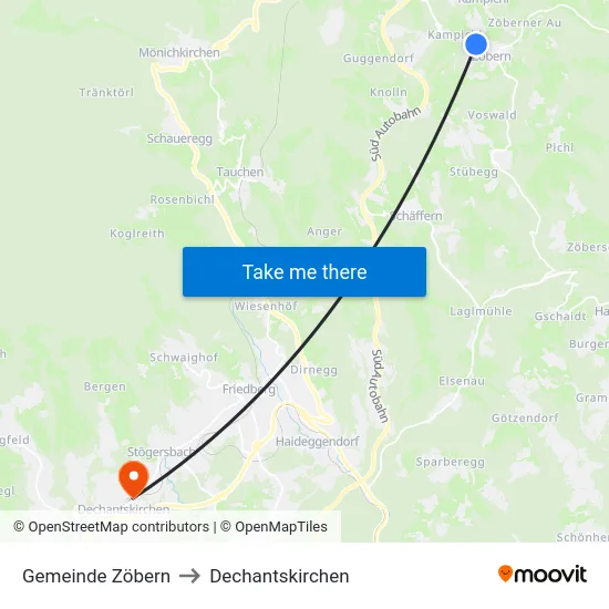 Gemeinde Zöbern to Dechantskirchen map