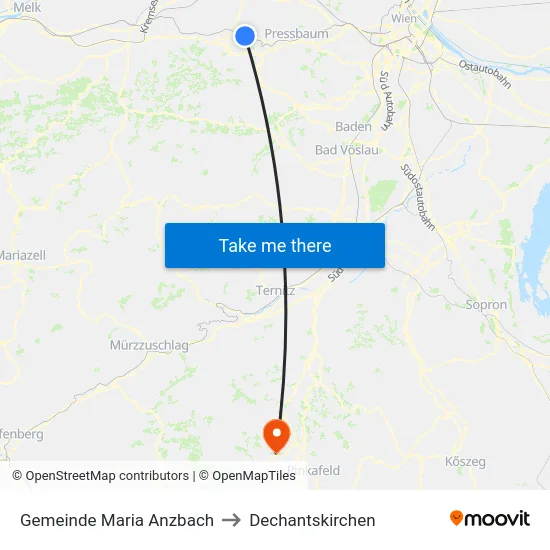Gemeinde Maria Anzbach to Dechantskirchen map