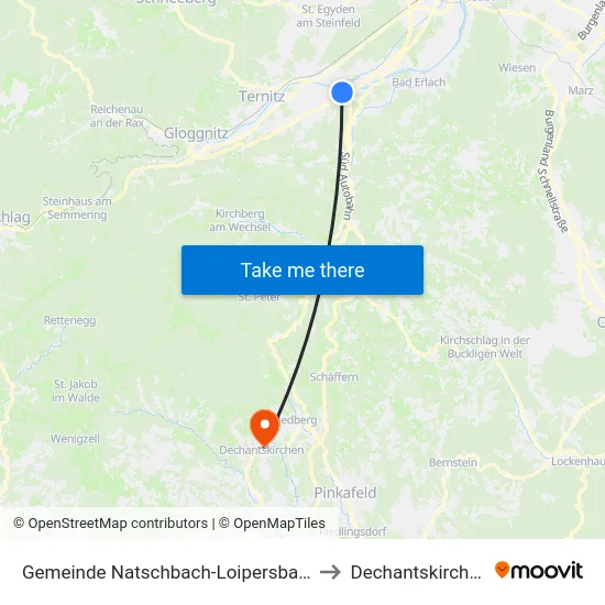 Gemeinde Natschbach-Loipersbach to Dechantskirchen map