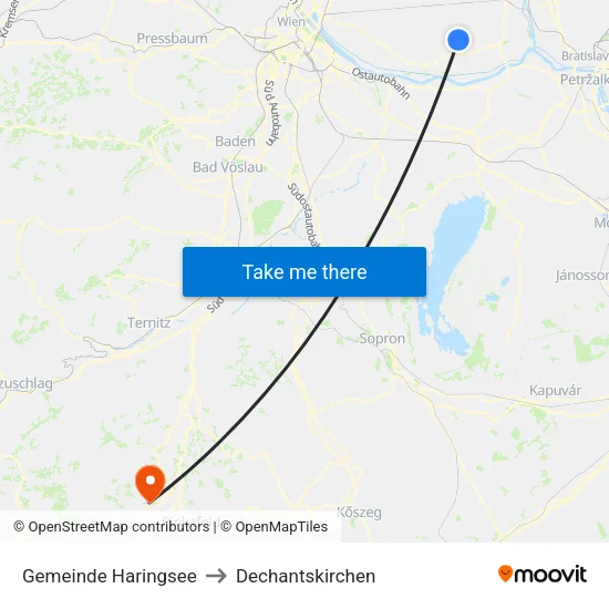 Gemeinde Haringsee to Dechantskirchen map
