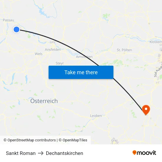 Sankt Roman to Dechantskirchen map