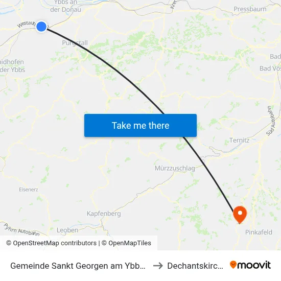 Gemeinde Sankt Georgen am Ybbsfelde to Dechantskirchen map