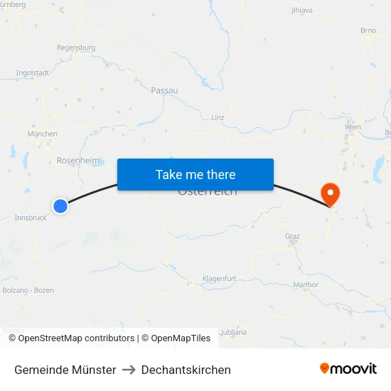 Gemeinde Münster to Dechantskirchen map