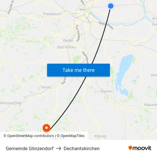 Gemeinde Glinzendorf to Dechantskirchen map
