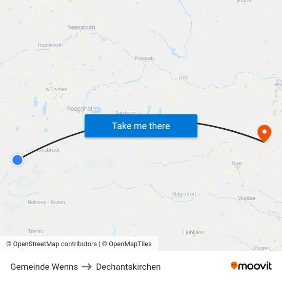 Gemeinde Wenns to Dechantskirchen map