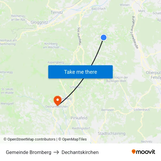 Gemeinde Bromberg to Dechantskirchen map