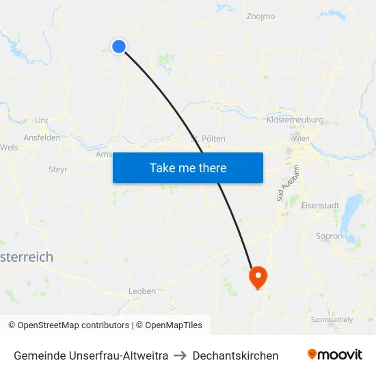 Gemeinde Unserfrau-Altweitra to Dechantskirchen map