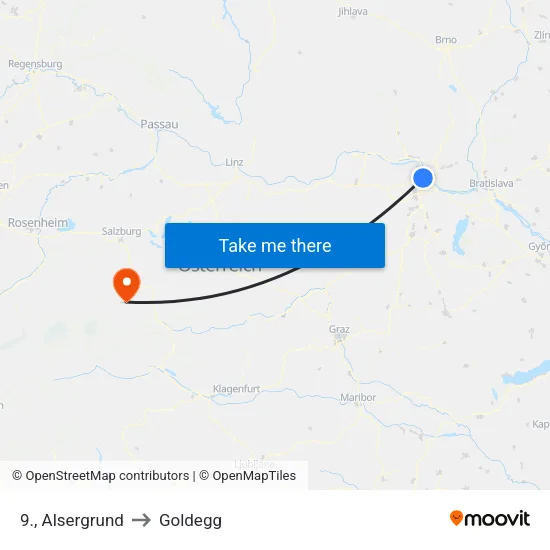 9., Alsergrund to Goldegg map