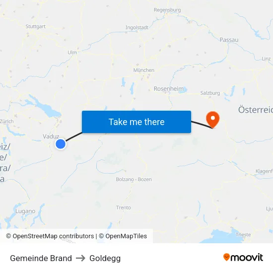 Gemeinde Brand to Goldegg map