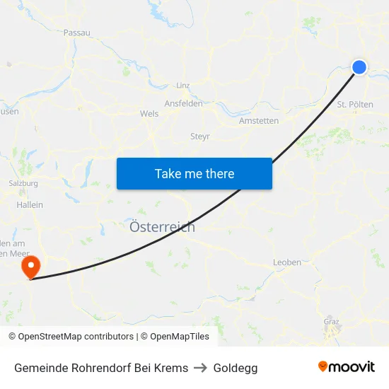 Gemeinde Rohrendorf Bei Krems to Goldegg map