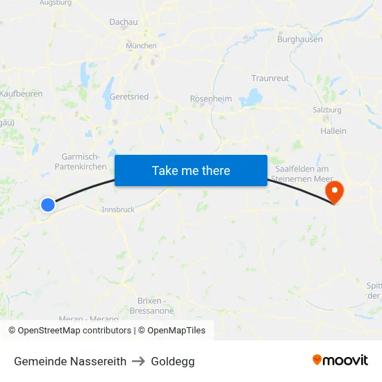 Gemeinde Nassereith to Goldegg map