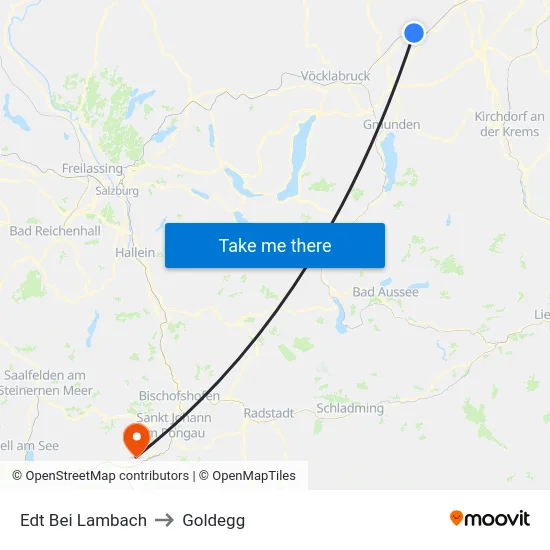 Edt Bei Lambach to Goldegg map