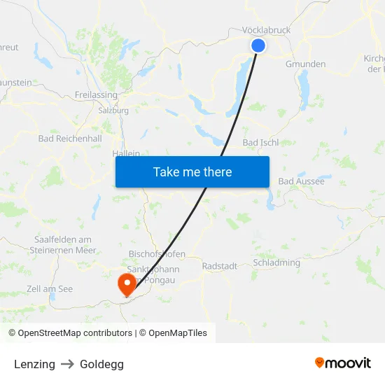 Lenzing to Goldegg map