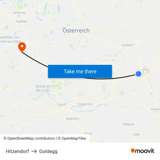 Hitzendorf to Goldegg map