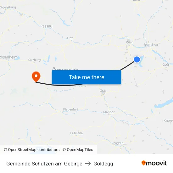 Gemeinde Schützen am Gebirge to Goldegg map